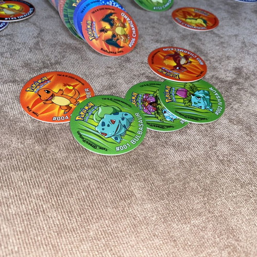 Pokemon Tazos complete collection used, 260 pieces Kanto and Johto
