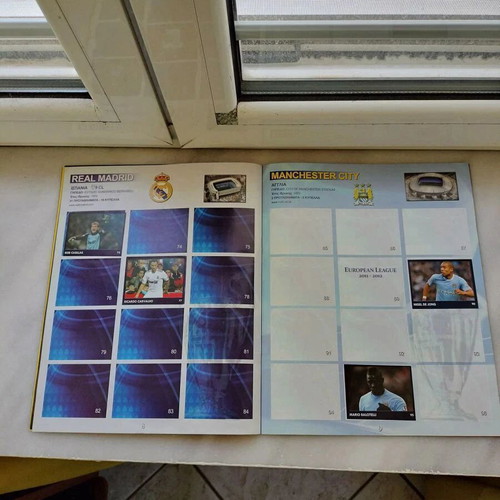 European League 2011-2012 sticker album used with 46/468 stickers