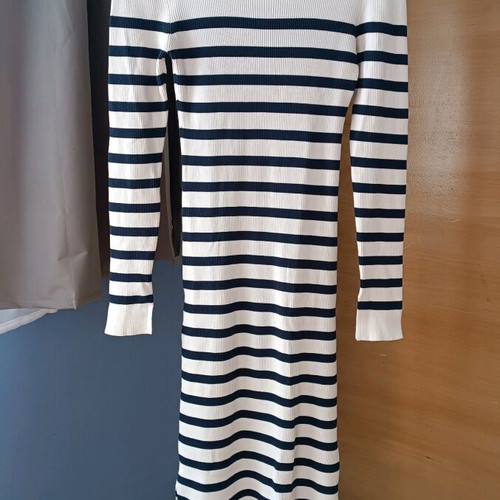 Long ribbed Valentin Studio striped dress like new