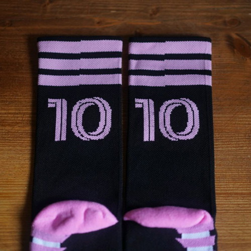 Lionel Messi #10 Socks pink/black new, one size