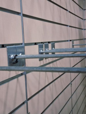 Product Display Hooks like new, wall-mounted in 3 sizes