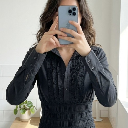 Blouse shirt black, like new, size L