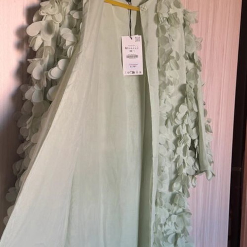Zara Petal Coat New, Size M, Pastel Color