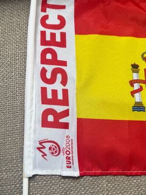 Euro 2008 Spain National Team Flag new, official match accessory