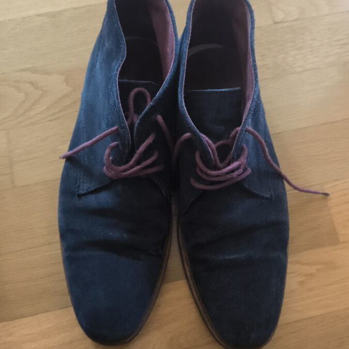 Personal Shoes Suede Casual Boots size 43 used, teal and purple