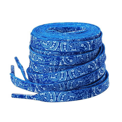Bandana shoelaces Blue Cribs new, polyester, 120 cm, blue