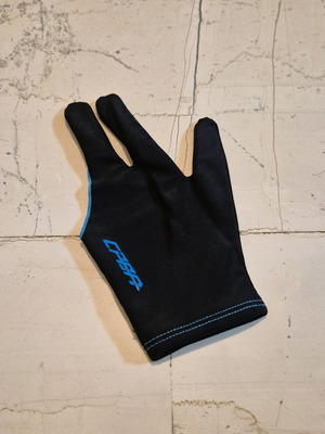 CPBA billiard glove new, black and blue, size L