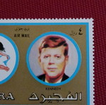Fujeira stamp new, unsealed with John Kennedy theme