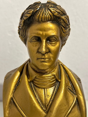 Dionysios Solomos bust vintage, used, 18x10cm, possibly alabaster
