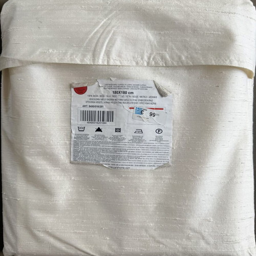 Zara Home shower curtain 100% silk 180x180cm new