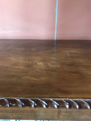 Old dining table used with scratches