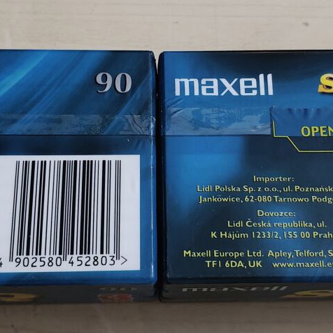 Maxell SQ 90 audio cassette pack of 6, sealed