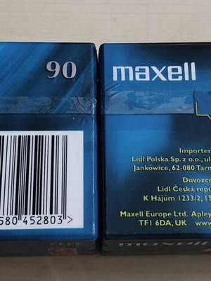 Maxell SQ 90 audio cassette pack of 6, sealed