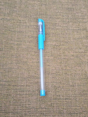 Light blue pen new with perfect ink