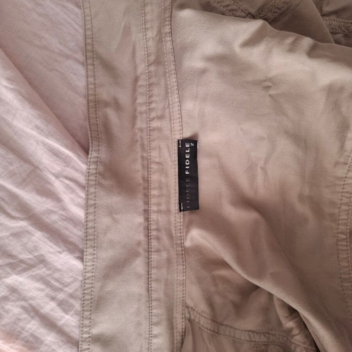 Fidèle women's shirt L like new, sand beige with snaps