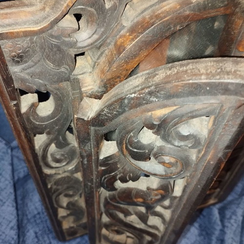 Decorative small mirror like new, carved wood