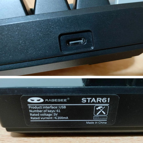 MageGee STAR61 Mechanical Keyboard like new with extra keycaps