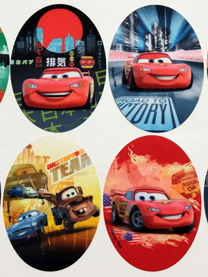 Disney Cars 2 iron-on patches set of 8, new