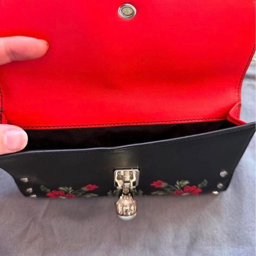 Alexander McQueen wallet like new, hand-painted leather, colorful