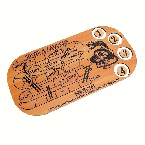 Shots & Ladders wooden drinking game