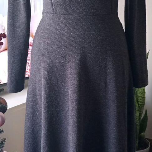 Meri long dress gray like new, size S
