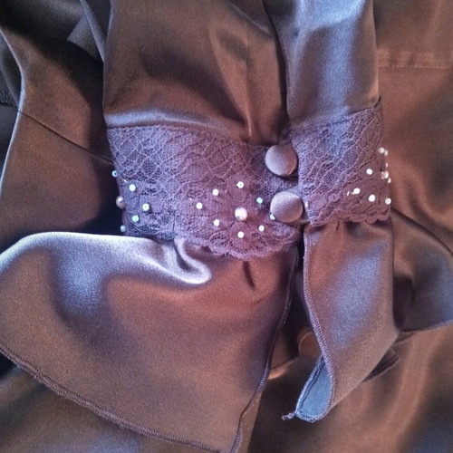 Perfecto shirt size L brown satin like new