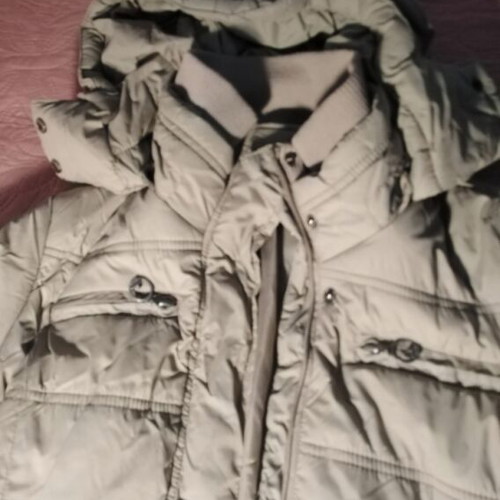 Attrattivo jacket like new, gray, size L, midi length