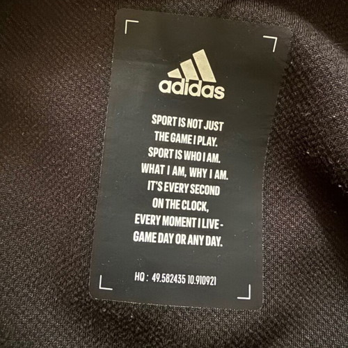 Adidas sweatshirt black scuba fabric size small new