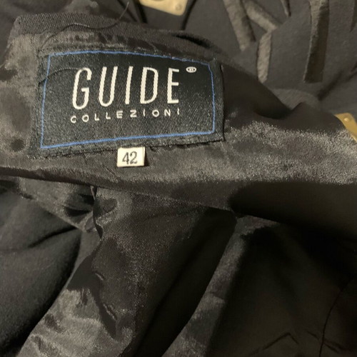 Guide Collezioni Black Mandarin Collar Jacket Size 42 like new