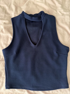 Crop top μπλε μέγεθος S σαν καινούργιο