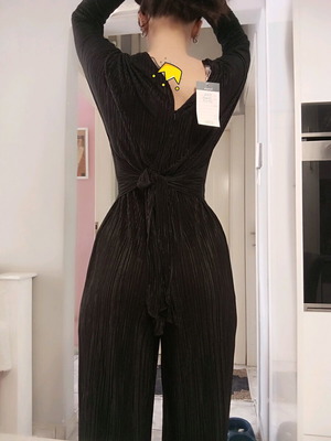 ASOS black one-piece jumpsuit new, size 36