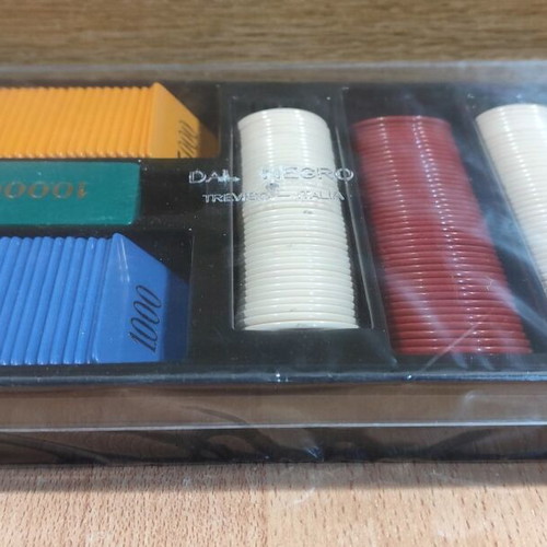 Dal Negro poker chip set with 170 Italian chips new