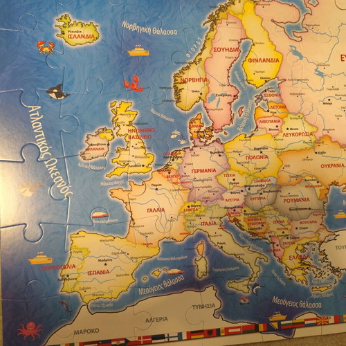 Europe Map Puzzle 54 pieces like new