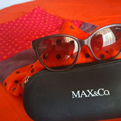 Max&Co. women's cat-eye oversized sunglasses with case
