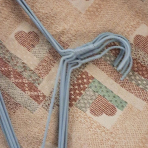 Thin blue hangers set of 8 like new