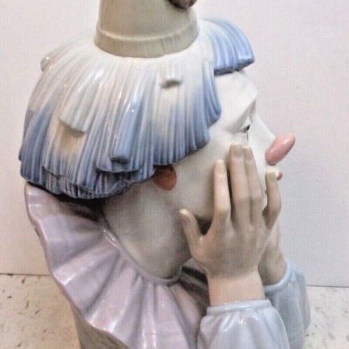 Lladro Sad Clown bust used, Spanish porcelain