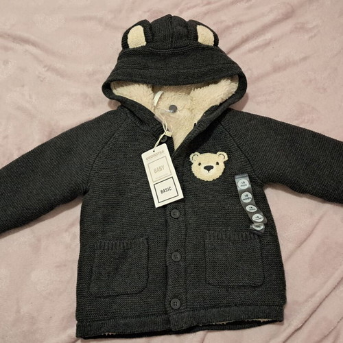 Orchestra baby jacket with fur and hood 18 months new