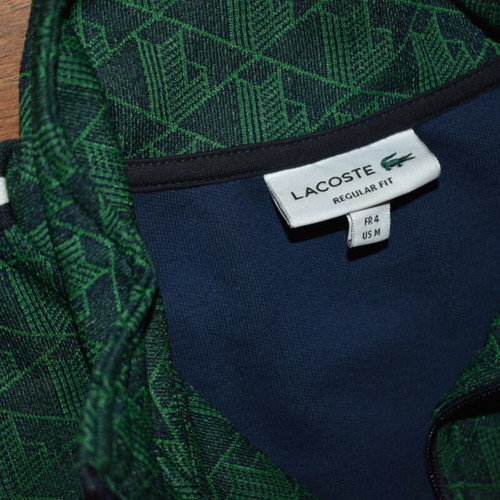 Lacoste jacket green size M fits like S like new