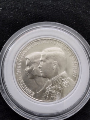 Silver 30 Drachma Royal Wedding 1964 new