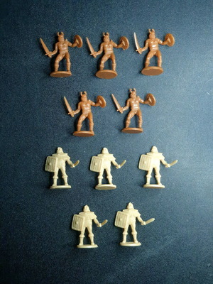 Castles and Siege Warriors 10 Figures El Greco used, Barbarians and Vikings pack
