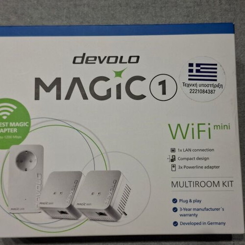 Devolo Magic 1 Powerline triple kit with Wi‑Fi 4 and Ethernet port