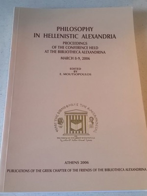 Philosophy in Hellenistic Alexandria new book