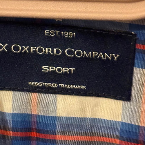 Oxford Company sport men's shirt like new, size M, white and blue