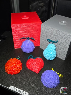 Μαγνητάκια Devil Fruit 3D printed, σαν καινούργια, gift box