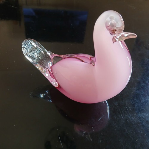 Murano glass vintage dove decoration used with minor damage