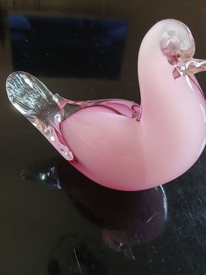 Murano glass vintage dove decoration used with minor damage