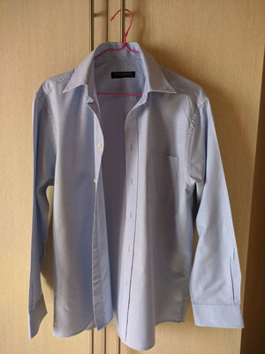Men's shirt sky blue 100% cotton size M