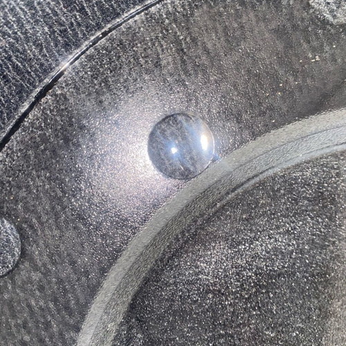 Glass platter 32cm like new with embossed circles