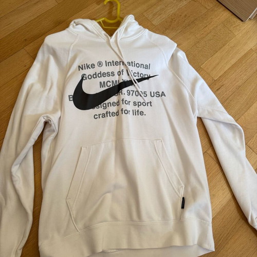 Nike Swoosh hoodie used, size M, black and white