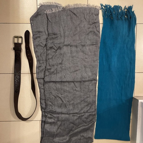 Men's belt and scarf used, Pepe Jeans, brown